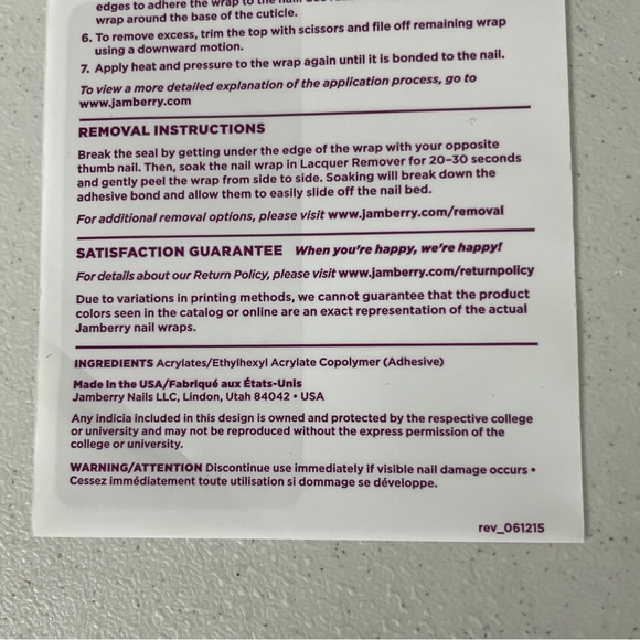 Jamberry Juniors Strawberry Fields Full Sheet Nail Wraps - Picture 7 of 8